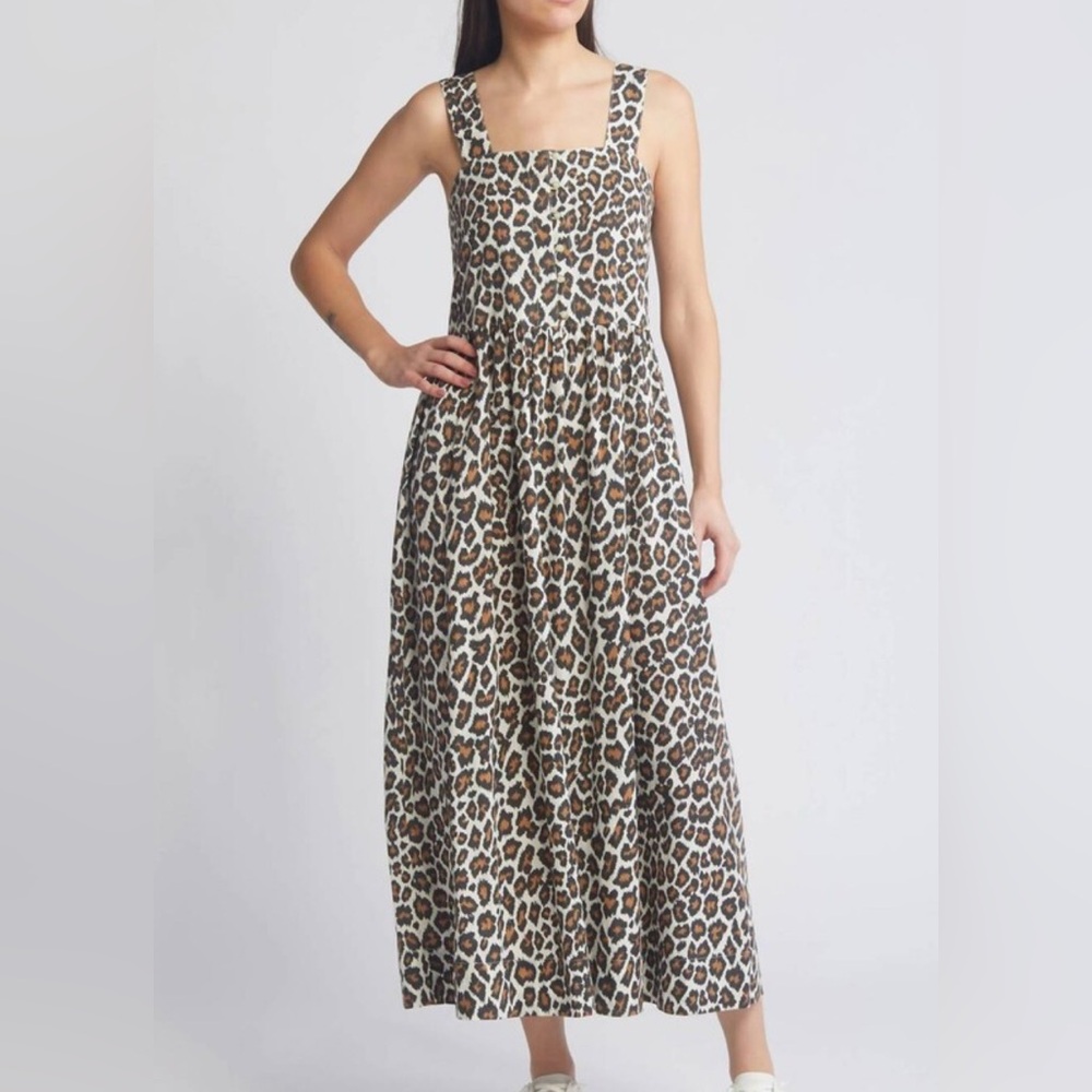 THE GREAT. Leopard print dress size S